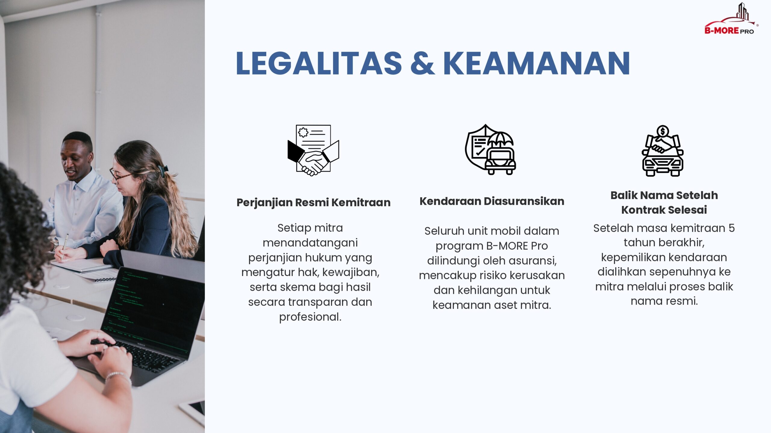 legalitas dan keamanan bmore